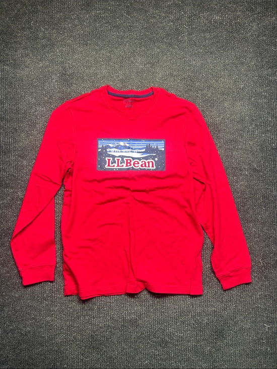 L.L. Bean Other - L.L. Bean Red Long Sleeve Tee with Nautical Logo